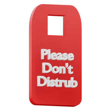 Do Not Disturb Sign  3D Icon