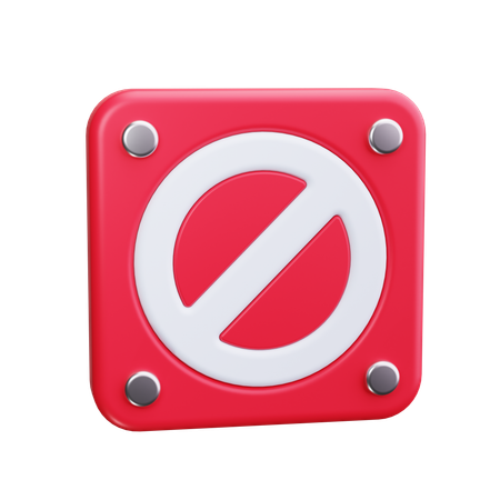 Do Not Disturb Sign  3D Icon