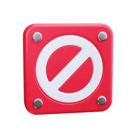 Do Not Disturb Sign  3D Icon