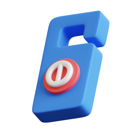 Do Not Disturb Sign  3D Icon