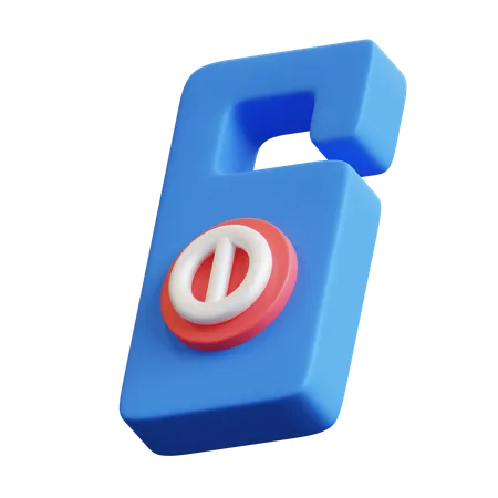 Do Not Disturb Sign  3D Icon