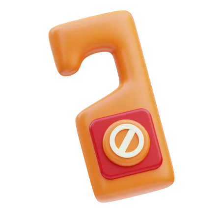 Do Not Disturb Sign  3D Icon