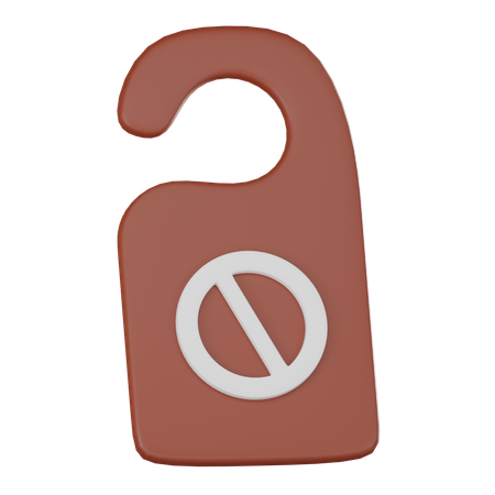 Do Not Disturb Sign  3D Icon