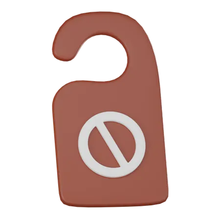 Do Not Disturb Sign  3D Icon