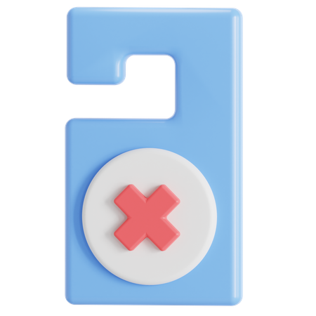 Do not disturb sign  3D Icon