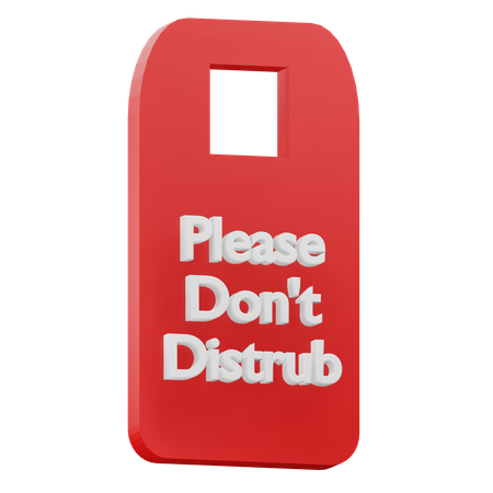 Do Not Disturb Sign  3D Icon