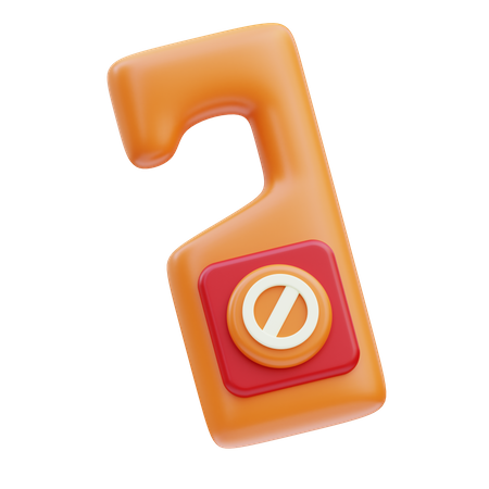Do Not Disturb Sign  3D Icon