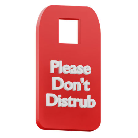 Do Not Disturb Sign  3D Icon