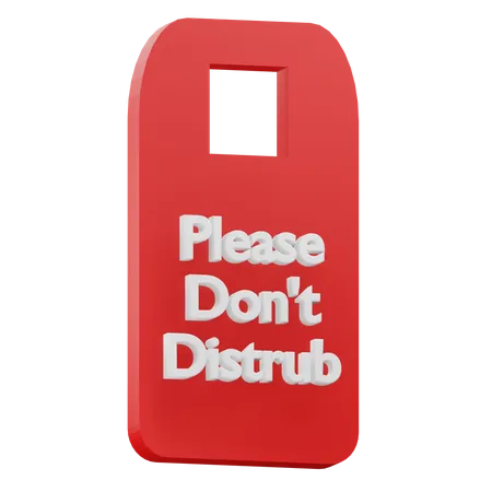 3 D Render Do Not Disturb Sign Illustration With Transparent Background 3D Icon