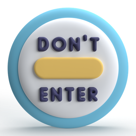 Do Not Enter  3D Icon
