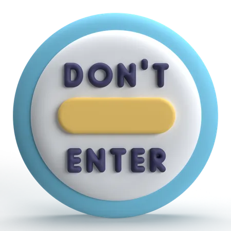Do Not Enter  3D Icon
