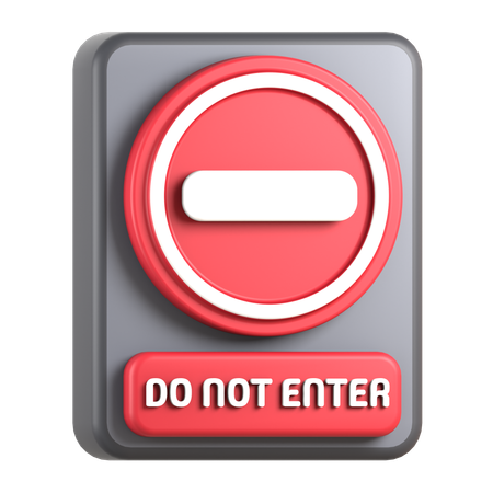 Do Not Enter  3D Icon