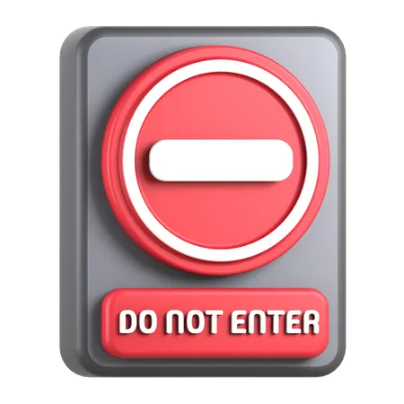 Do Not Enter  3D Icon