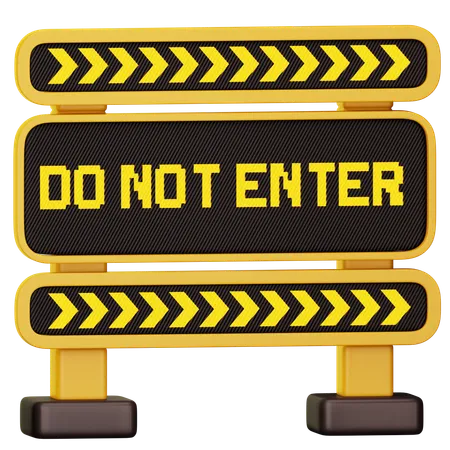 Do Not Enter Barrier  3D Icon