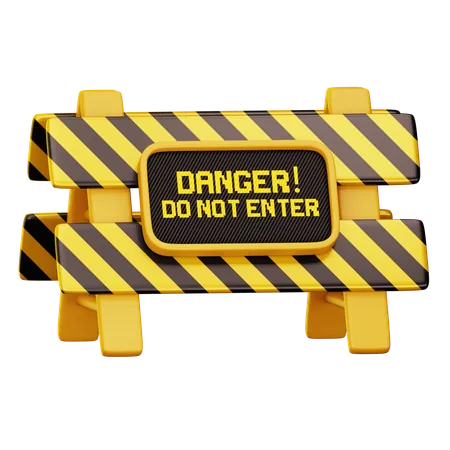 Do Not Enter Barrier  3D Icon