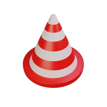 Do Not Enter Cone  3D Illustration