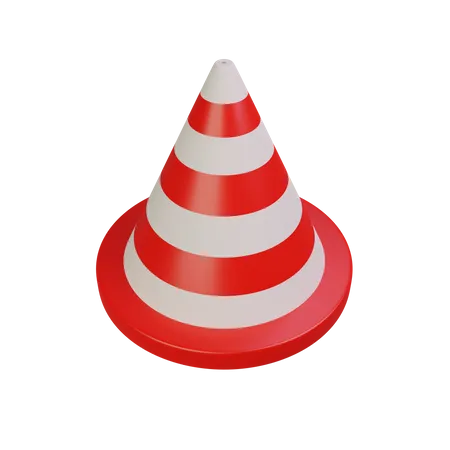 Do Not Enter Cone  3D Illustration