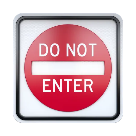 Do Not Enter Sign  3D Icon