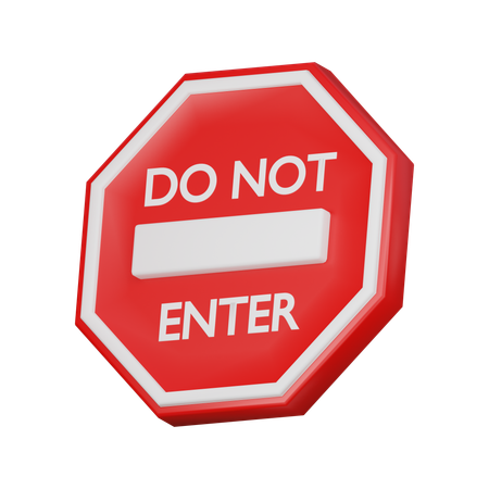 Do not enter sign  3D Icon