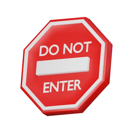 Do not enter sign  3D Icon