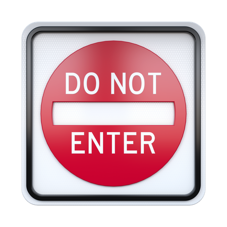 Do Not Enter Sign  3D Icon