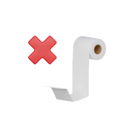 Do Not Over Pull Paper  3D Icon