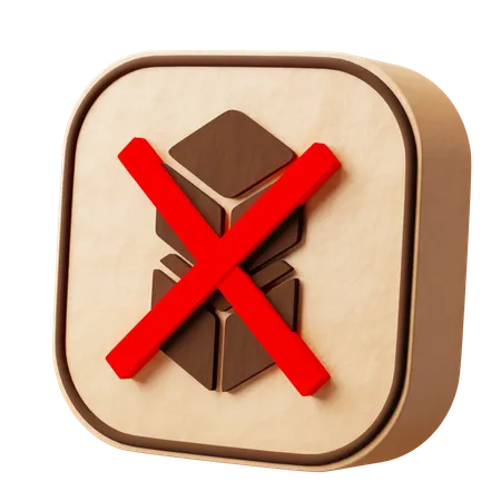 Do not stuck  3D Icon