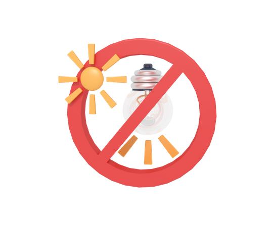 Do Not Turn On Bulb  3D Icon