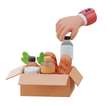 Doação de alimentos  3D Icon