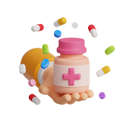 Doação de medicamentos  3D Icon