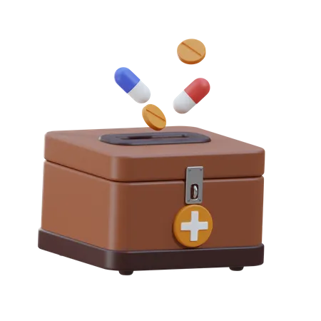 Doação de medicamentos  3D Icon