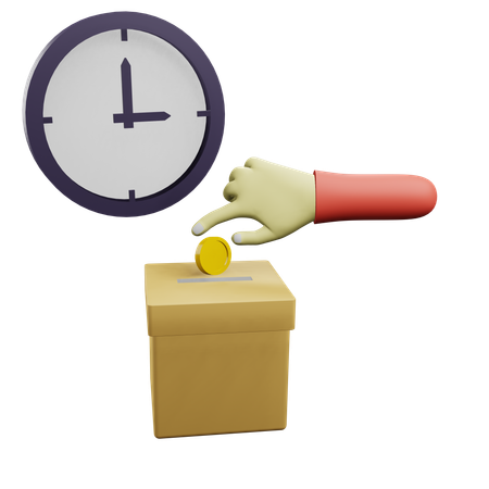 Hora da doação  3D Icon