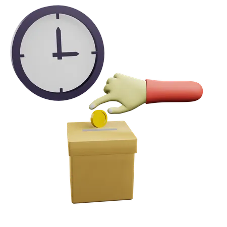 Hora da doação  3D Icon