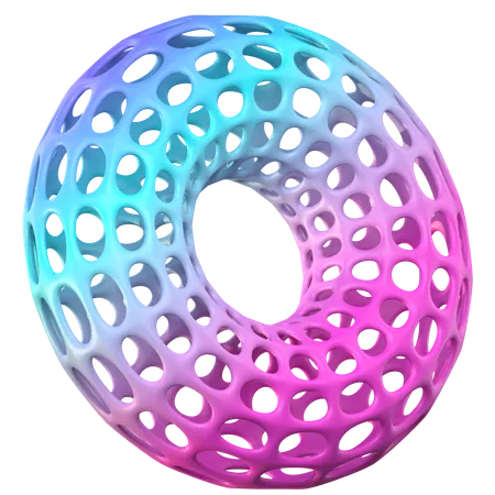 Donat formas abstratas  3D Icon