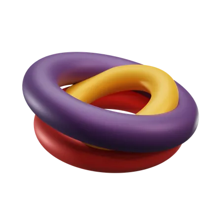 Doble circulo  3D Icon