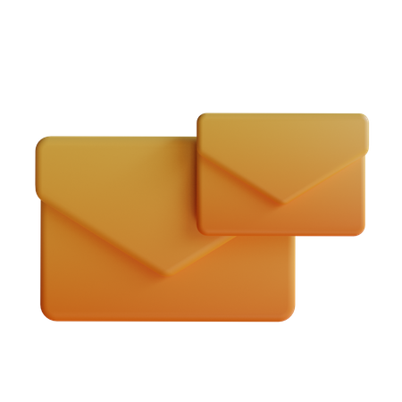 Doble correo  3D Icon