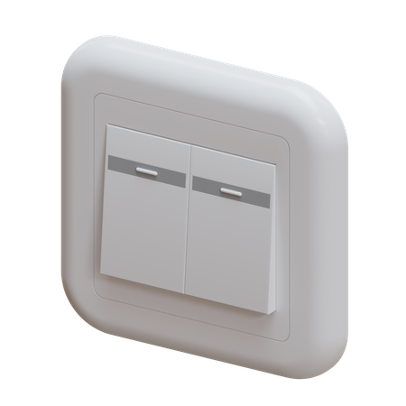 Doble interruptor  3D Icon