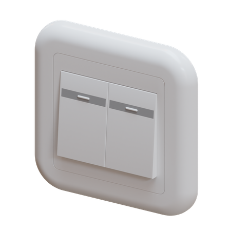 Doble interruptor  3D Icon