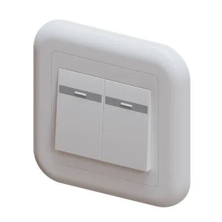 Doble interruptor  3D Icon