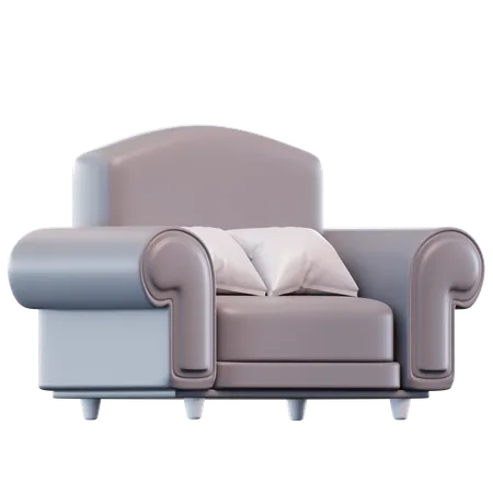 3 D Illustration Doble Sofa 3D Icon