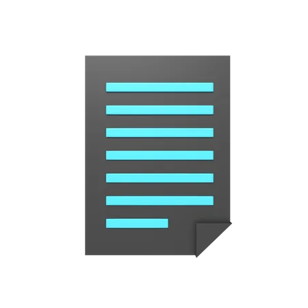 3 D Icon Of Document 3D Icon