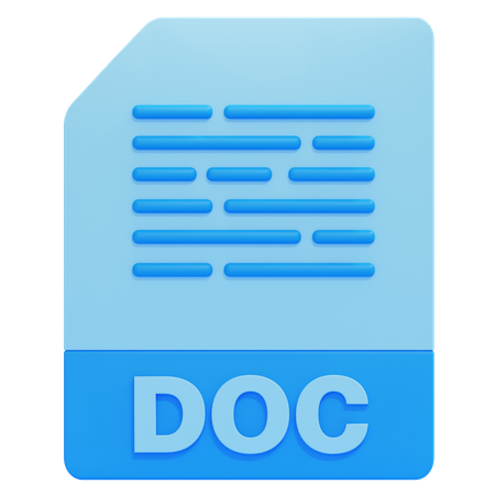 Doc-Datei  3D Icon