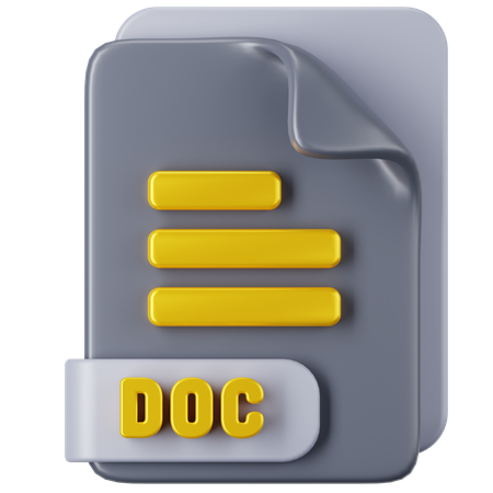 Doc-Datei  3D Icon