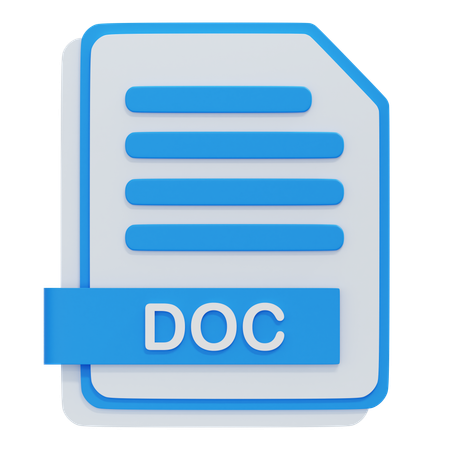 Doc-Datei  3D Icon