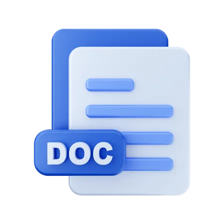 Doc-Datei  3D Illustration