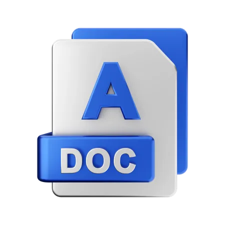 Doc-Datei  3D Illustration