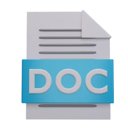 Doc-Datei  3D Icon