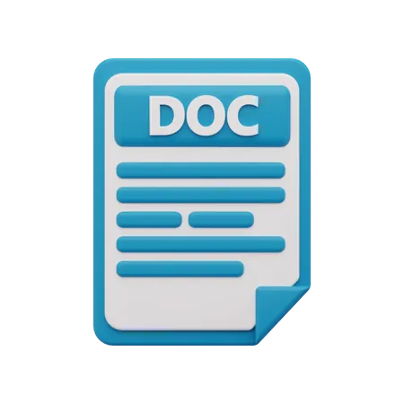 Doc-Datei  3D Icon