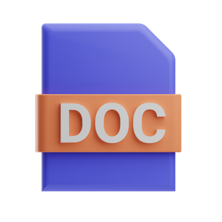 Doc-Datei  3D Icon