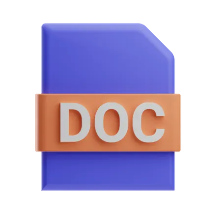 Doc-Datei  3D Icon